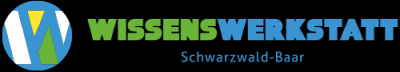 Wissenswerkstatt Logo in schwarz, blau, grün