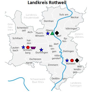 rw sbbz Rottweil Karte aller Sbbz
